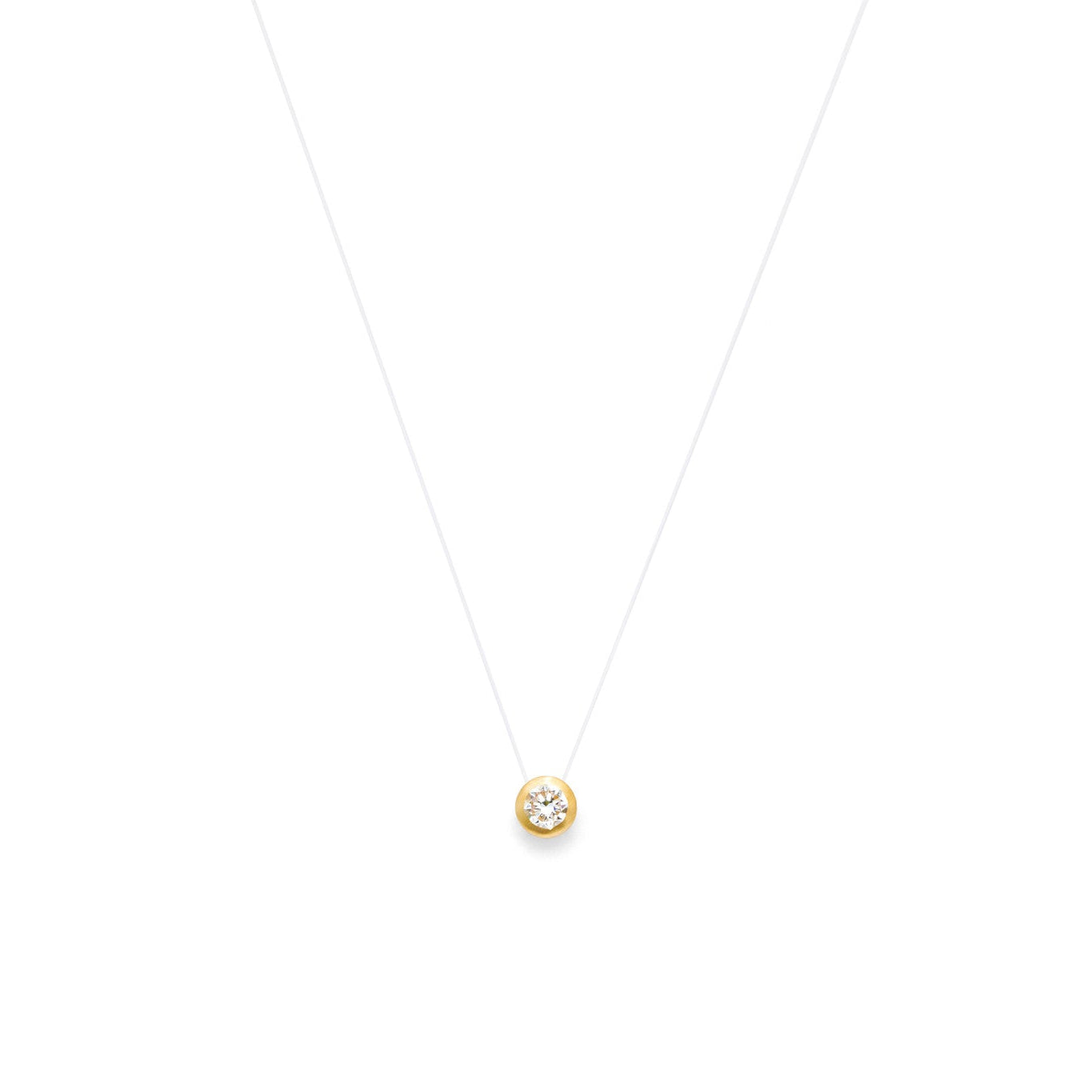 0.25 CT FLOATING DIAMOND NECKLACE - 14K Gold