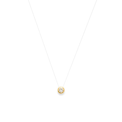 0.25 CT FLOATING DIAMOND NECKLACE - 14K Gold