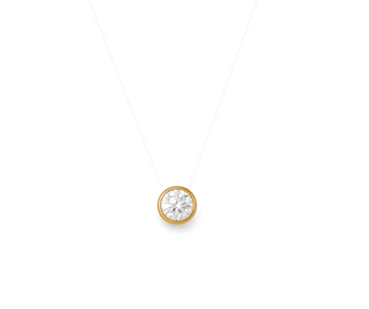2.00 CT FLOATING DIAMOND NECKLACE- 14K Gold