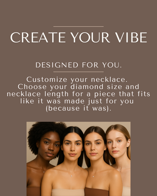 CUSTOM FLOATING DIAMOND NECKLACE -14k Gold